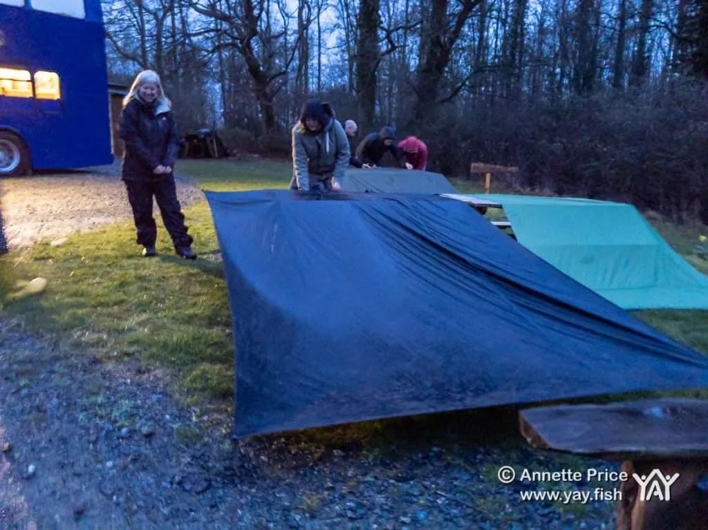 Wild Camping Course. How to camp anywhere. 9 Setting up tarps in the rain..