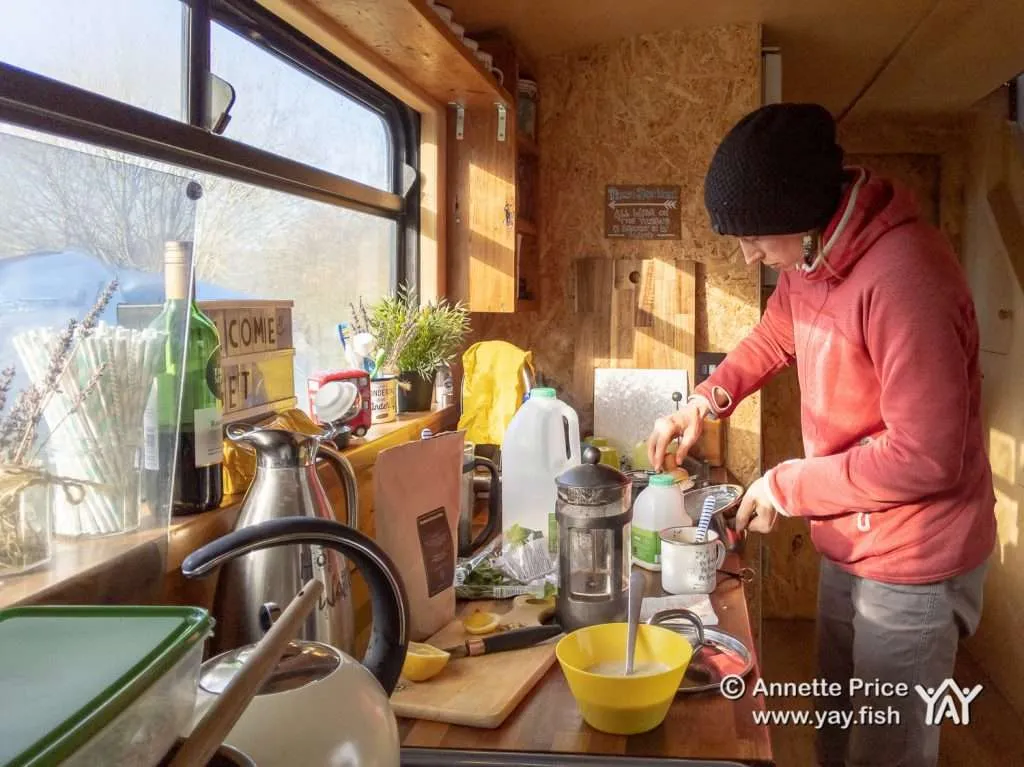 Wild Camping Course. How to camp anywhere. 14 The Yes Bus Kitchen.